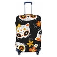 thumbnail image 1 of Picia Cat Skulls and Flowers Luggage Protector Cover Thicken Suitcase Protector Cover Fit 18-32 Inch Luggage-Small, 1 of 9