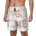 thumbnail image 1 of Picia Cat Yoga Time pattern Mens Swim Trunks with Compression Liner Stretch Beach Shorts Quick Dry with Zipper Pockets No-Chafing Board Shorts-Small, 1 of 9