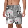 thumbnail image 1 of Picia Cats Group pattern Mens Swim Trunks with Compression Liner Stretch Beach Shorts Quick Dry with Zipper Pockets No-Chafing Board Shorts-3X-Large, 1 of 9