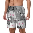 thumbnail image 1 of Picia Cats Group pattern Mens Swim Trunks with Compression Liner Stretch Beach Shorts Quick Dry with Zipper Pockets No-Chafing Board Shorts-Medium, 1 of 9