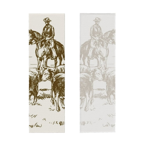Picia Cattle Drive By Two Cowboys Pattern Cooling Towels (40"x12") Cool Towel, Cold Towel, Microfiber Soft Breathable Chilly Ice Towel