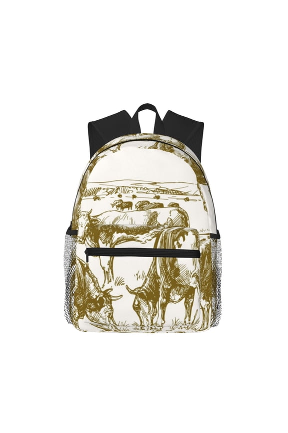 Cattle Drive By Two Cowboys 1 Large Capacity Backpack Classic Style Backpack Casual Backpack Water-Resistant School Work Travel Outdoor Backpack