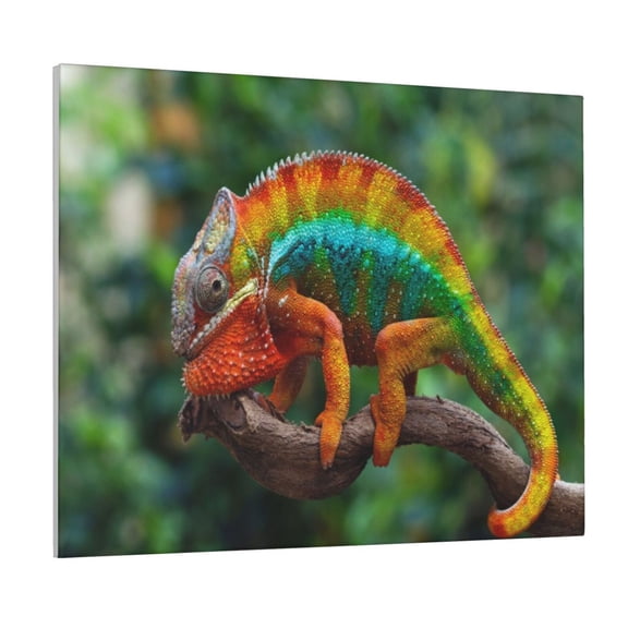 Picia Chameleon Pattern Decorative Picture – Unique Wall Art, Modern Canvas Print for Trendy Interiors (Horizontal)