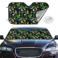 thumbnail image 1 of Picia Chamomile Curved Windshield Sunshade Accordion Folding Style Auto Shade for Car Truck SUV Van Blocks UV Ray Sun Visor Protector -Small, 1 of 7