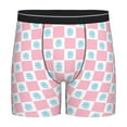 thumbnail image 1 of Picia Checkerboard With Snowflake Pattern Men's Athletic Long Leg Briefs , Performance Stretch Underwear，Moisture-Wicking, 1 of 7