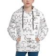 thumbnail image 1 of Picia Chemical Formulas Pattern Youth Hoodie - Warm Pullover Sweatshirt with Kangaroo Pocket, Ideal for Boys and Girls-Large, 1 of 6