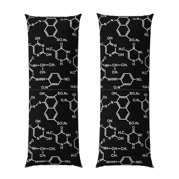 Picia Chemistry Formulas 1 Body Pillow Cover - Super Soft Microfiber 20x54 Body Pillow Case - Envelope Closure, Wrinkle, Stain Resistant Body Pillow Cover,Elegant Bedding