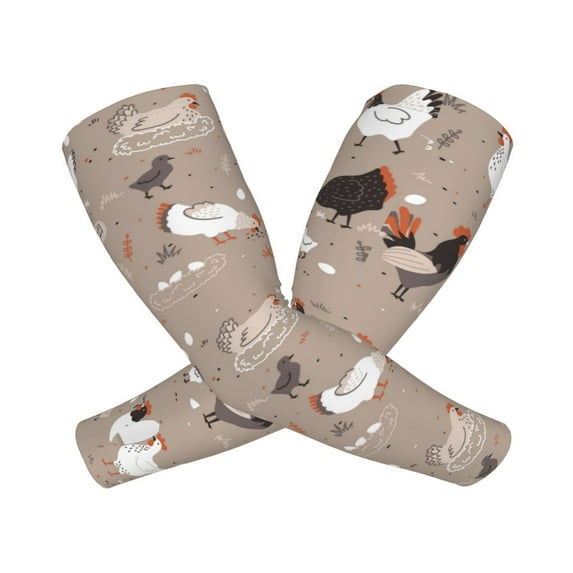 Picia Chicken Arm Sleeves for Men and Women - Tattoo Cover Up UPF 50+ Cooling Sports Sleeve for Basketball Golf Football-One Size