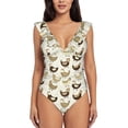 thumbnail image 1 of Picia Chicken Cartoon Blooming Jelly Womens Tummy Control Bathing Suits Slimming Ruffle Swimsuit One Piece Lace Swimwear-, 1 of 8