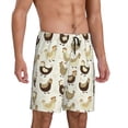 thumbnail image 1 of Picia Chicken Cartoon Pajama Shorts for Men, Men's Pajama Bottoms, Sleepwear,Short Pajama Pants-Large, 1 of 9
