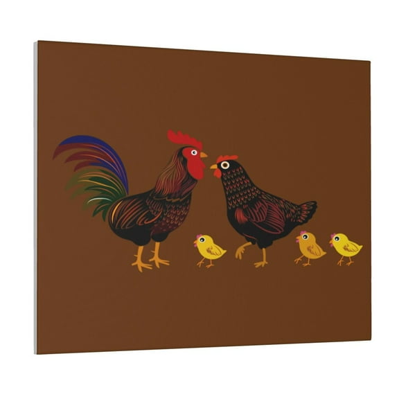 Picia Chicken Farm Animal Pattern Decorative Picture – Unique Wall Art, Modern Canvas Print for Trendy Interiors (Horizontal)