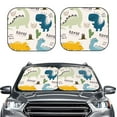 thumbnail image 1 of Picia Childish Dinosaur 2 Piece Car Windshield Sun Shade Foldable | Foldable Sun Shield for Front Window Blocks UV Rays and Keeps Your Vehicle Cool-Medium, 1 of 7