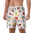 thumbnail image 1 of Picia Childrens Party pattern Mens Swim Trunks with Compression Liner Stretch Beach Shorts Quick Dry with Zipper Pockets No-Chafing Board Shorts-Medium, 1 of 9
