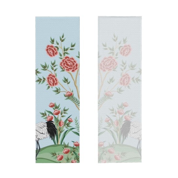 Picia Chinoiserie Floral Palm Tree Pattern Cooling Towels (40"x12") Cool Towel, Cold Towel, Microfiber Soft Breathable Chilly Ice Towel