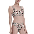thumbnail image 1 of Picia Christmas Cat Women's High Waisted Bikini Scoop Neck Swimsuit Two Pieces Bathing Suit-X-Large, 1 of 8