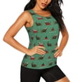 thumbnail image 1 of Picia Christmas Dachshund Pattern Women's Workout Tank Top,Breathable Activewear,Slim Fit Athletic Top,Versatile Workout Moisture-wicking top-Medium, 1 of 9