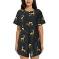 thumbnail image 1 of Picia Christmas Deers Pajamas Sets for Women Soft Short-Sleeved Pjs with Lounge Shorts Two Piece Sleepwear-X-Large, 1 of 9