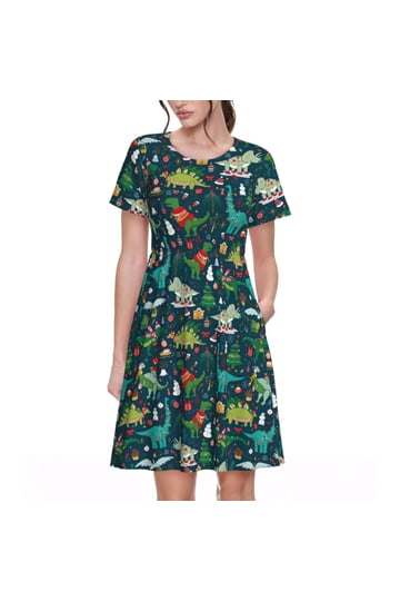 white christmas dresses Colorful Dino's main image 1