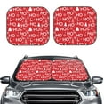 thumbnail image 1 of Picia Christmas Hohoho 2 Piece Car Windshield Sun Shade Foldable | Foldable Sun Shield for Front Window Blocks UV Rays and Keeps Your Vehicle Cool-Medium, 1 of 7