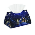 thumbnail image 1 of Picia Christmas Night Pattern Long Tissue Box Cover,PVC Leather Triangle Holder,Tissue Box Holder with Magnetic Bottom,Facial Paper Organizer Dispenser-7.9"X4.9"X4.5", 1 of 9
