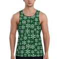 thumbnail image 1 of Picia Christmas Pattern At Buffalo Plaid Printed Men’s Performance Tank, Men's Workout Tank Top Moisture-Wicking Tank Top Muscle tee, Breathable Workout Shirt-XX-Large, 1 of 7