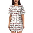 thumbnail image 1 of Picia Christmas Train Pajamas Sets for Women Soft Short-Sleeved Pjs with Lounge Shorts Two Piece Sleepwear-Large, 1 of 9