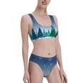 thumbnail image 1 of Picia Christmas Trees Women's High Waisted Bikini Scoop Neck Swimsuit Two Pieces Bathing Suit-XX-Large, 1 of 8