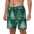 thumbnail image 1 of Picia Christmas Trees pattern Mens Swim Trunks with Compression Liner Stretch Beach Shorts Quick Dry with Zipper Pockets No-Chafing Board Shorts-3X-Large, 1 of 9