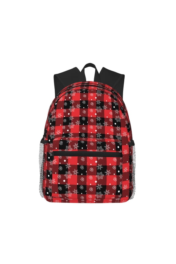 Christmas With Snowflakes Large Capacity Backpack Classic Style Backpack Casual Backpack Water-Resistant School Work Travel Outdoor Backpack