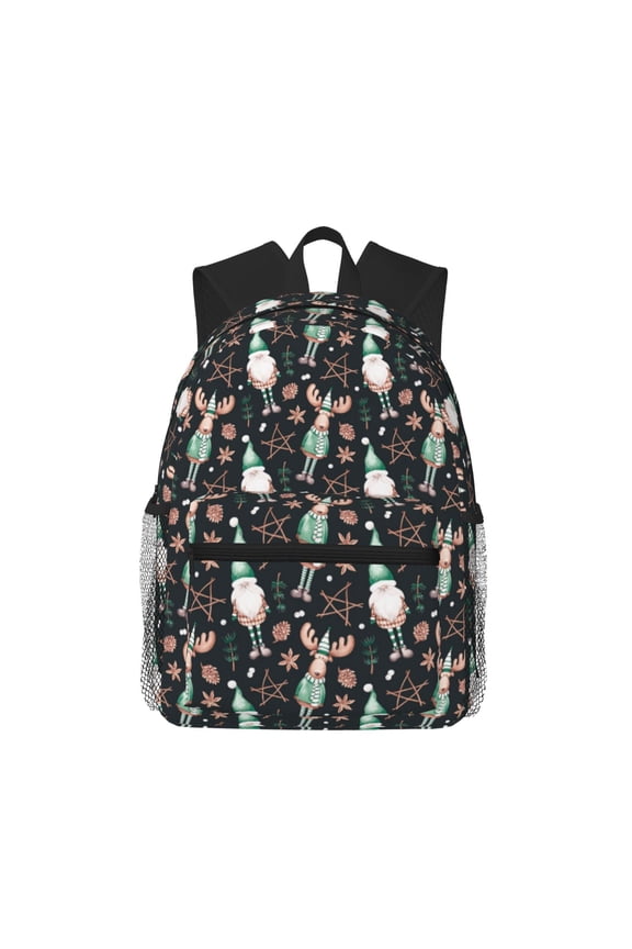 Christmas cute deer old man Large Capacity Backpack Classic Style Backpack Casual Backpack Water-Resistant School Work Travel Outdoor Backpack