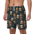 thumbnail image 1 of Picia Cigar pattern Mens Swim Trunks with Compression Liner Stretch Beach Shorts Quick Dry with Zipper Pockets No-Chafing Board Shorts-X-Large, 1 of 9