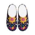 thumbnail image 1 of Picia Cinco De Mayo Floral for Women's Lamb-hug Comfy Fleece House Slippers Memory Foam, Slip-on House Shoes Indoor Outdoor-35/36, 1 of 7