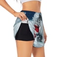 thumbnail image 1 of Picia Circular Lighthouse Pattern Women's 2 in 1 Athletic Running Shorts High Waisted Workout Casual Gym Sweat Shorts with Comfy Liner Zipper Pockets-XX-Large, 1 of 9