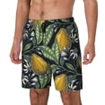 thumbnail image 1 of Picia Citrus Fruits Elegant Lemons pattern Mens Swim Trunks with Compression Liner Stretch Beach Shorts Quick Dry with Zipper Pockets No-Chafing Board Shorts-XX-Large, 1 of 9