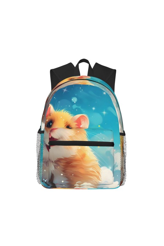 Cloud Cute Hamster Large Capacity Backpack Classic Style Backpack Casual Backpack Water-Resistant School Work Travel Outdoor Backpack
