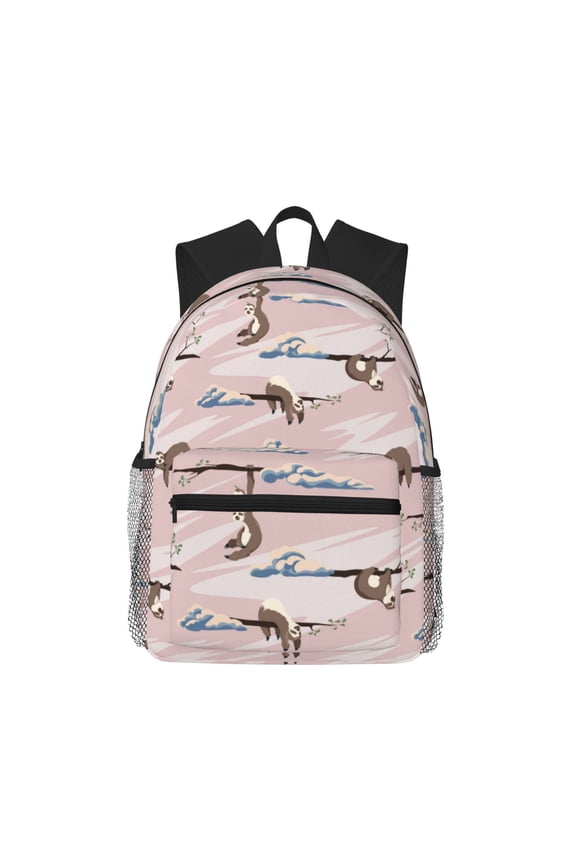 Cloud Sloth Large Capacity Backpack Classic Style Backpack Casual Backpack Water-Resistant School Work Travel Outdoor Backpack