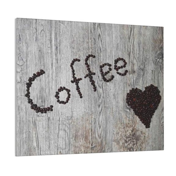 Picia Coffee Beans On Board Pattern Decorative Picture – Unique Wall Art, Modern Canvas Print for Trendy Interiors (Horizontal)
