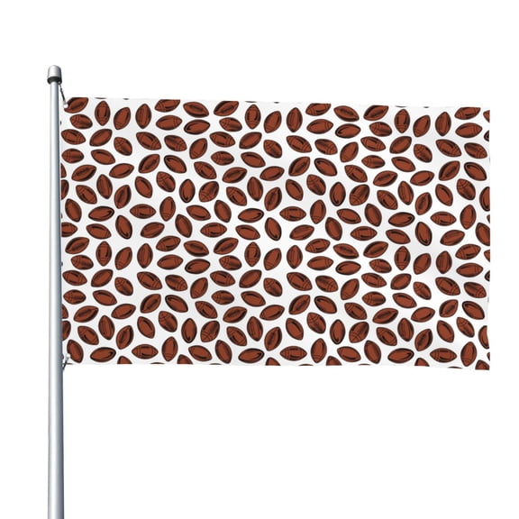 Picia Coffee Rugby Printed Flag ,Coffee Rugby Pattern Garden Flag Vertical Double,Yard Lawn Outdoor Decor 48x72"