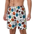 thumbnail image 1 of Picia Color Balls pattern Mens Swim Trunks with Compression Liner Stretch Beach Shorts Quick Dry with Zipper Pockets No-Chafing Board Shorts-XX-Large, 1 of 9