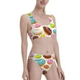thumbnail image 1 of Picia Color Donut Women's High Waisted Bikini Scoop Neck Swimsuit Two Pieces Bathing Suit-Medium, 1 of 8