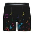 thumbnail image 1 of Picia Color Musical Notes Pattern Men's Athletic Long Leg Briefs , Performance Stretch Underwear，Moisture-Wicking, 1 of 7