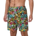 thumbnail image 1 of Picia Color Summer pattern Mens Swim Trunks with Compression Liner Stretch Beach Shorts Quick Dry with Zipper Pockets No-Chafing Board Shorts-X-Large, 1 of 8