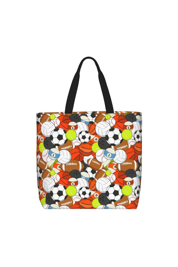 Colorful Balls for Tote Bag for Women with Zipper, Gym Tote with Compartments, Laptop Work Tote Nurse Dance Yoga Bag for Sport, Travel