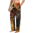 thumbnail image 1 of Picia Colorful Bull Western Man Mens Soft Woven Cotton Elastic Waistband Sleep Pajama Pant Lounge Sleep Pant With Pockets And Drawstring-XX-Large, 1 of 9