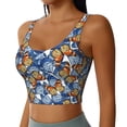 thumbnail image 1 of Picia Colorful Butterfly1 Sports Bra for Women,Padded Strappy Sports Bras Medium Support Yoga Bra with Removable Cups,Running Yoga Bra-XX-Large, 1 of 9