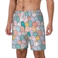 thumbnail image 1 of Picia Colorful Cute Pig pattern Mens Swim Trunks with Compression Liner Stretch Beach Shorts Quick Dry with Zipper Pockets No-Chafing Board Shorts-XX-Large, 1 of 9