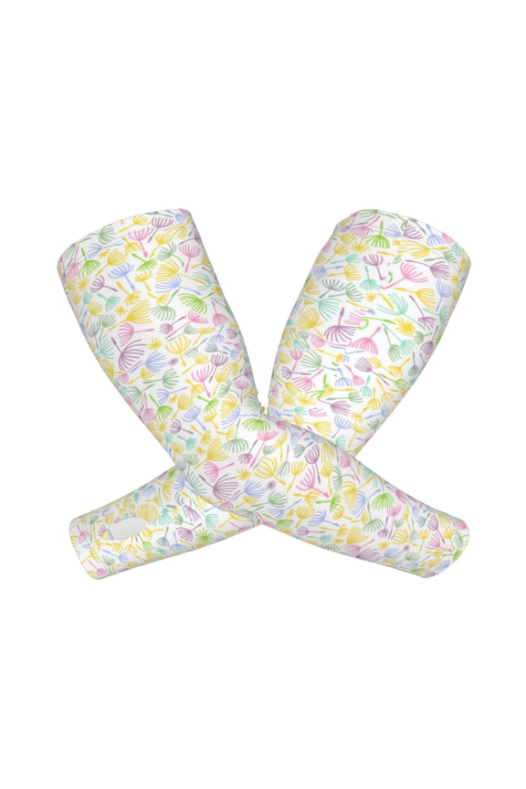 Colorful Dandelion Arm Sleeves for Men and Women - Tattoo Cover Up UPF 50+ Cooling Sports Sleeve for Basketball Golf Football-One Size