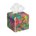 thumbnail image 1 of Picia Colorful Dinosaur Pattern Tissue Box Cover,PVC Leather Square Holder,Tissue Box Holder with Magnetic Bottom,Facial Paper Organizer Dispenser-5.2"X5.2"X5.2", 1 of 8