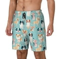 thumbnail image 1 of Picia Colorful Dog pattern Mens Swim Trunks with Compression Liner Stretch Beach Shorts Quick Dry with Zipper Pockets No-Chafing Board Shorts-, 1 of 9