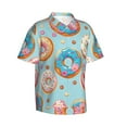 thumbnail image 1 of Picia Colorful Donut Gentle Cotton Regular Fit Short Sleeve Casual Hawaiian Shirt for Men-Large, 1 of 9